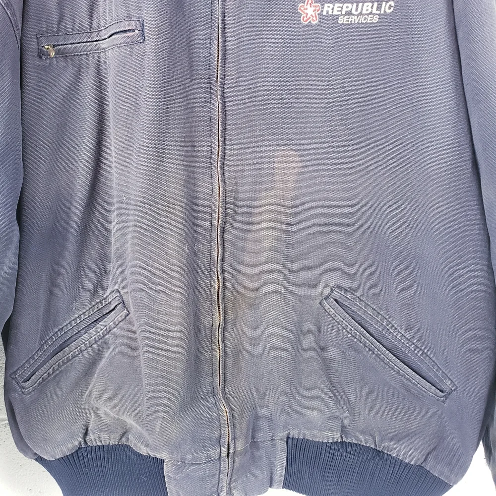 Tri-Mountain 4700 Sequoia Blue Canvas Flannel Lined Work Chore‎ Coat Size 3XLT